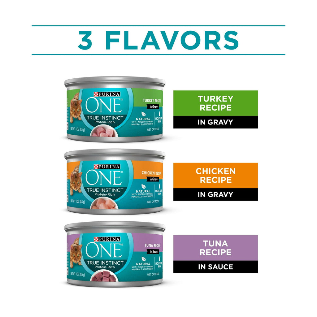 Purina One True Instinct Variety Pack Chicken Wet Cat Food 3 oz Can
