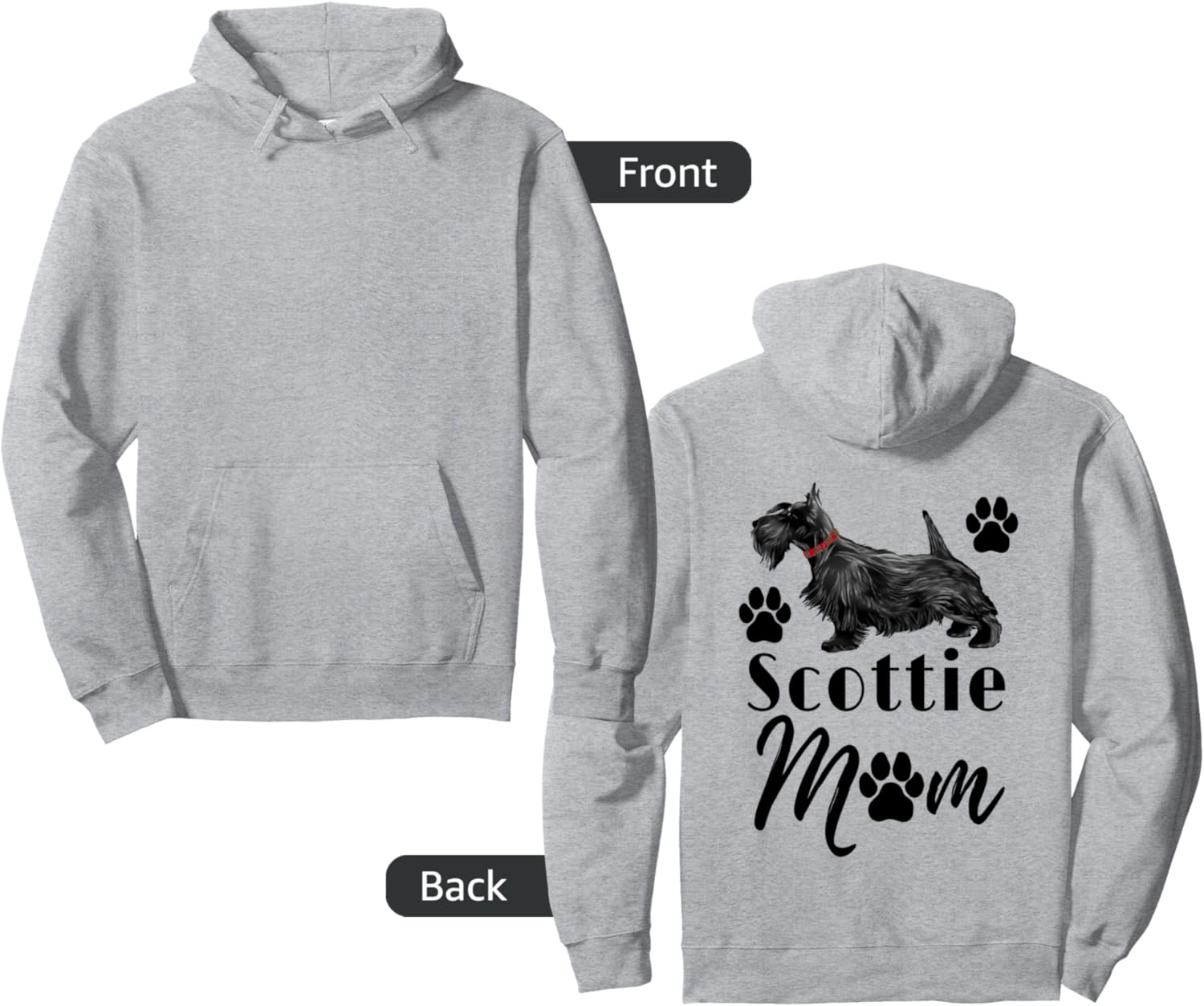 Scottish Terrier Scottie Dog Mom Pullover Hoodie