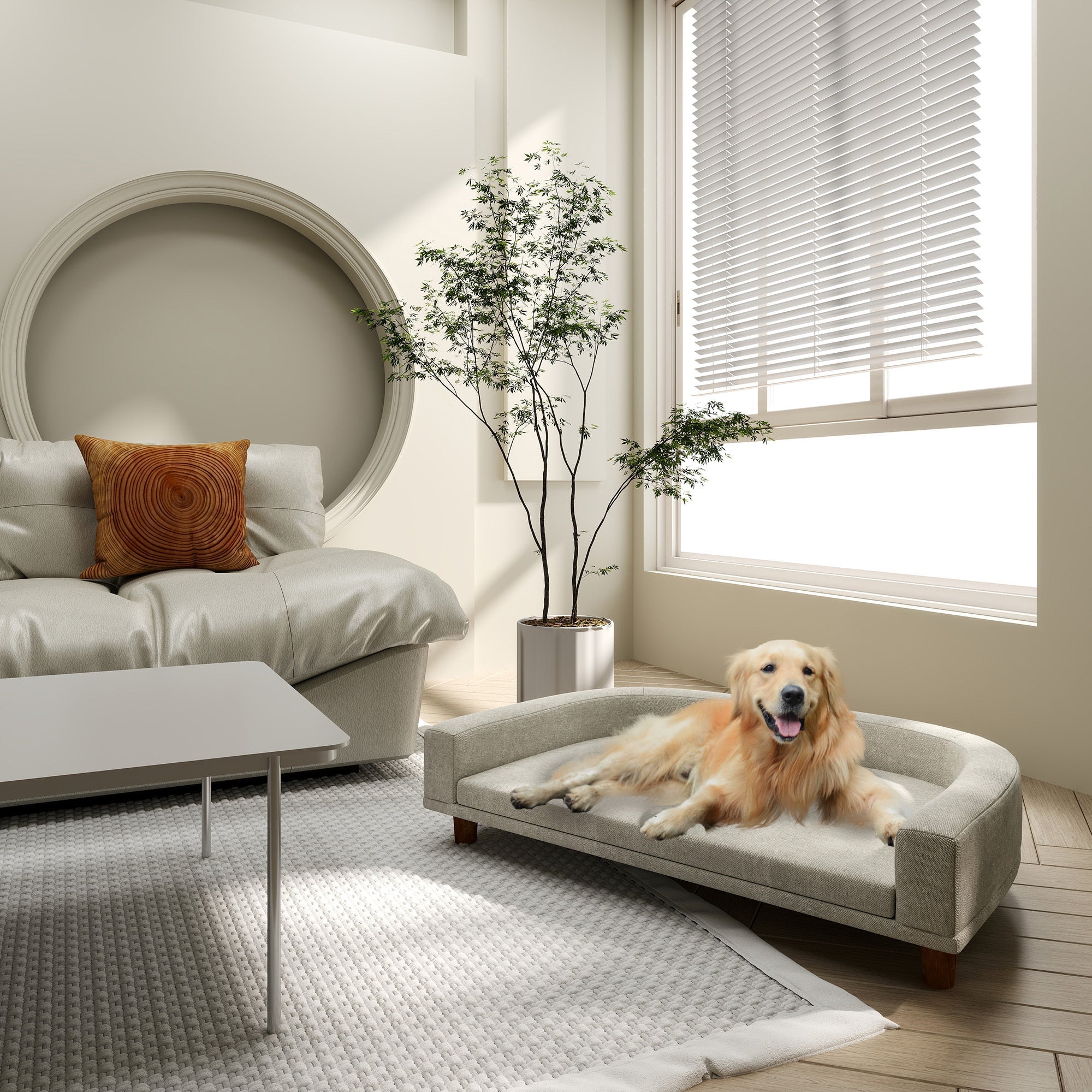 PawHut Dog Sofa Couch Pet Bed with Comfortable Luxury Cushion