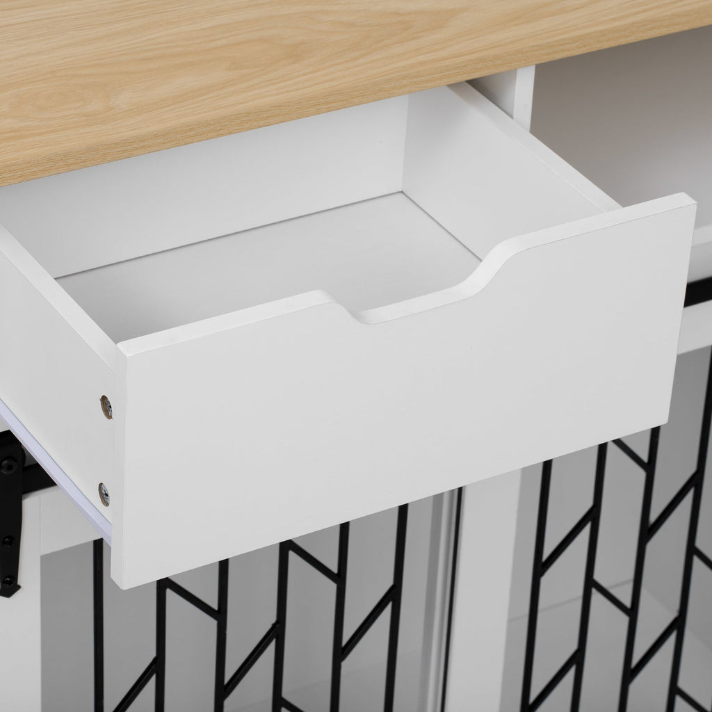 Modern Style 2-in-1 Pet Friendly Dog Crate Kitchen Island End Table