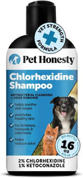 Chlorhexidine Itch Relief Pet Shampoo – Dogs & Cats, 16oz for Allergies, Itching, Skin and Coat Supplement