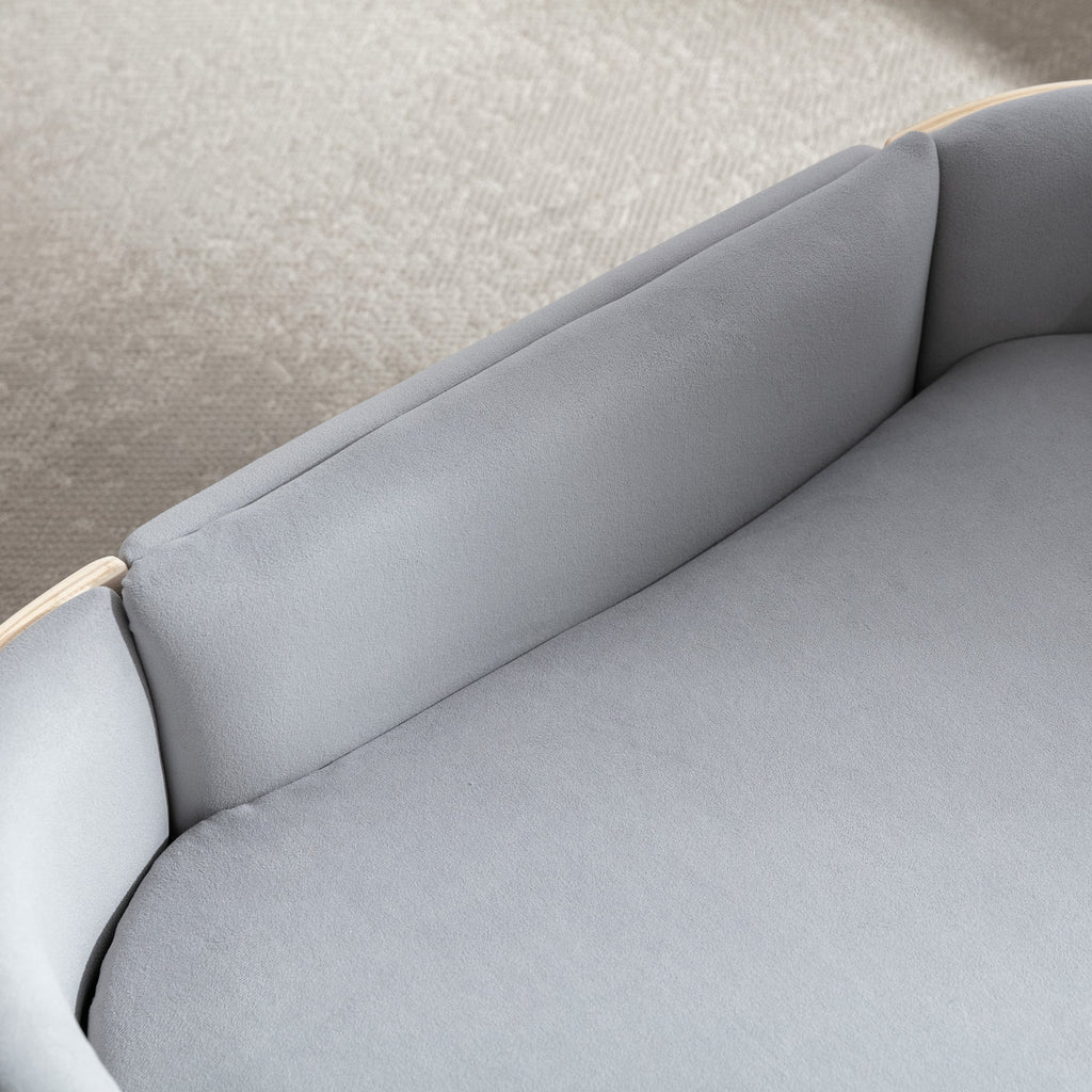 Scandinavian Style Elevated Dog Bed Pet Sofa With Solid Wood Legs